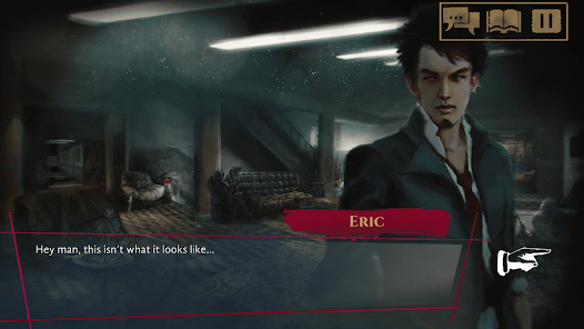 Mroczny, malowany widok nowojorskiej ulicy w klimacie Vampire: The Masquerade